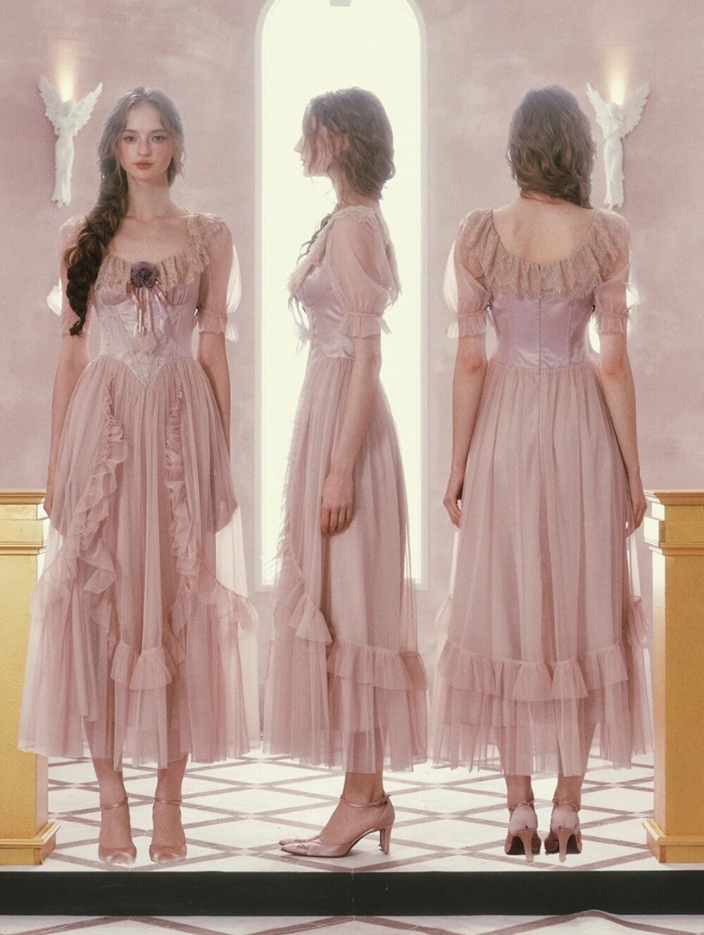 Lacemade Violet Mandarin Duck Princess Corset Dress- XS - Picture 7 of 10